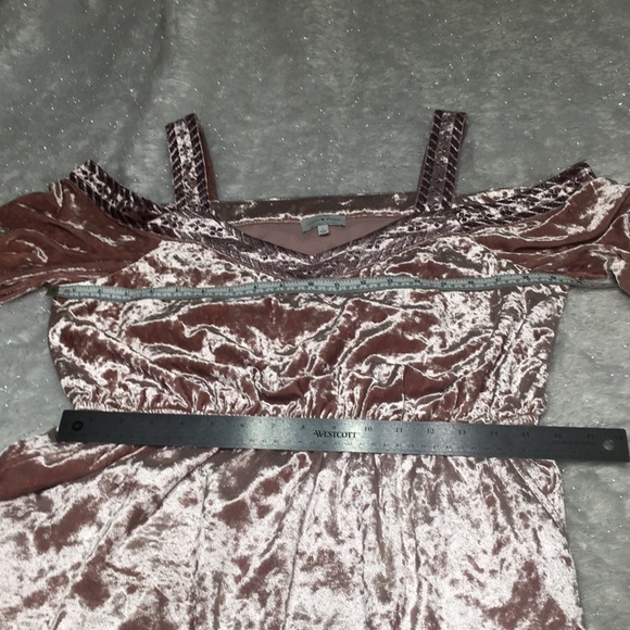 Velvet dress Blush peach LUCKY BRAND - Picture 6 of 9